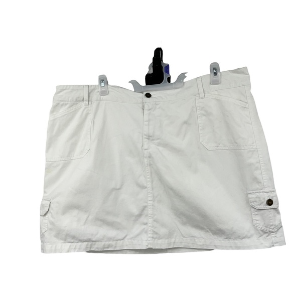 Woman Within Pants - Woman Within White Denim Skort